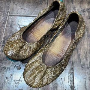 Tieks in brown croc style